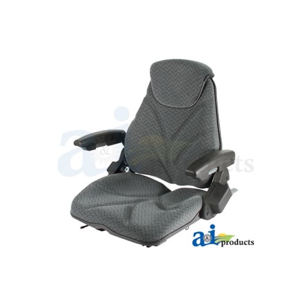 A & I Products Seat, F20 Series, Slide Track / Armrest / Headrest / Gray Cloth 22" x22" x14" A-F20ST155